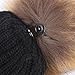 Valpeak Fleece Lined Women Winter Beanie Hats Faux Fur Pom Pom Beanie Hat (2pcs, Beigegray)