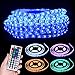 Boomile BL600 16.4ft LED Strip Lights, SMD 5050 300LEDs Waterproof RGB Light Strips Color Changing Flexible LED Light Strip Kit DC 12V Power Adapter + 44Key IR Remote Controller for Kitchen Bedroom