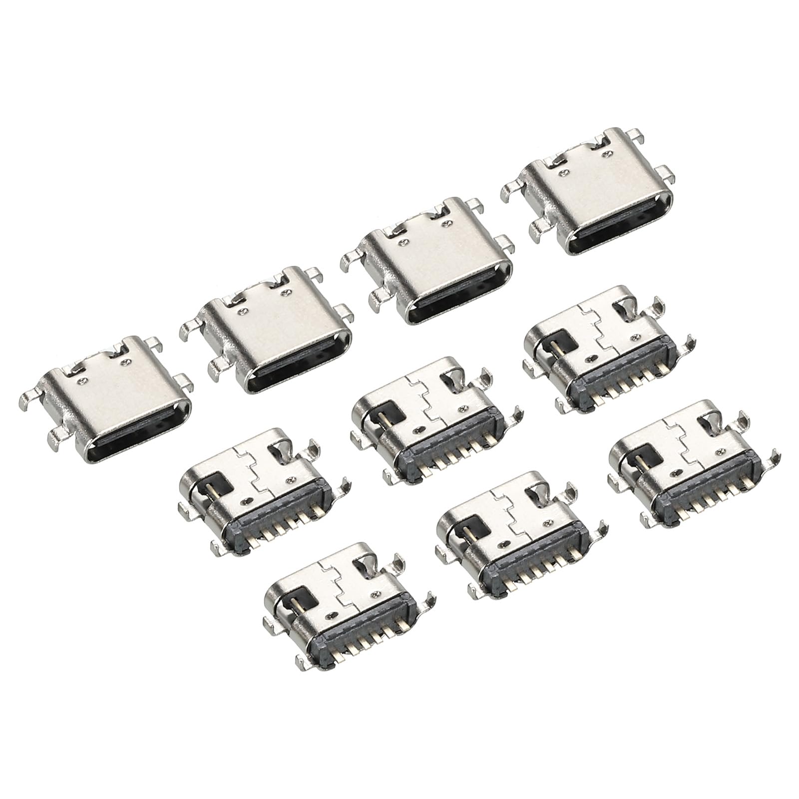 PATIKIL USB 3.1 Type C Connector 6Pins Female Plug Socket 90 Degree 1.6mm for Printer Frame Keyboard Digital Devices Pack of 20