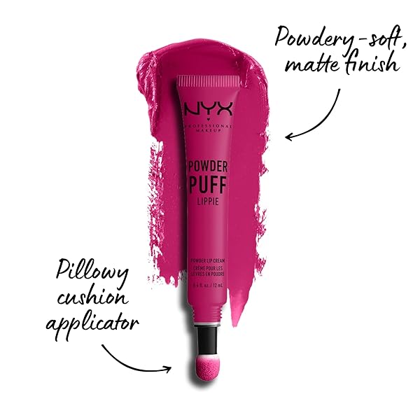NYX PROFESSIONAL MAKEUP POWDER PUFF LIPPIE LIP CREAM, LIQUID LIPSTICK – TEENAGE DREAM (HOT PINK)