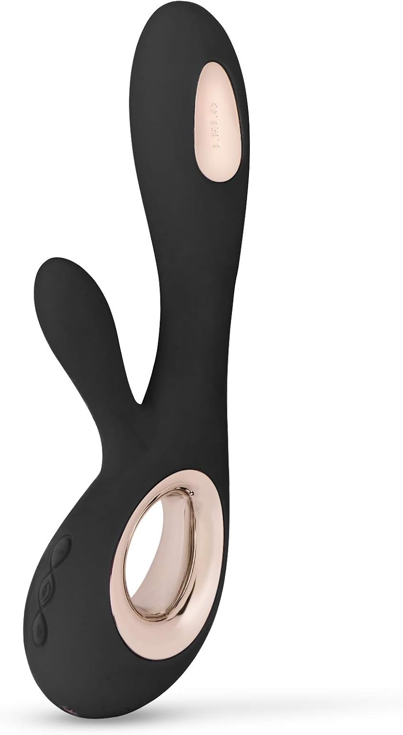 LELO Soraya Wave Luxurious Rabbit Massager Black with Unique Wavemotion Technology for A Full Body Pleasure Experience