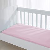 Dudu N Girlie Travel Cot Fitted Sheet 95 x 65cm Pack 2 Blue Pink view 2
