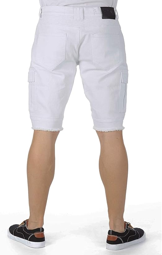mens stretchy jean shorts
