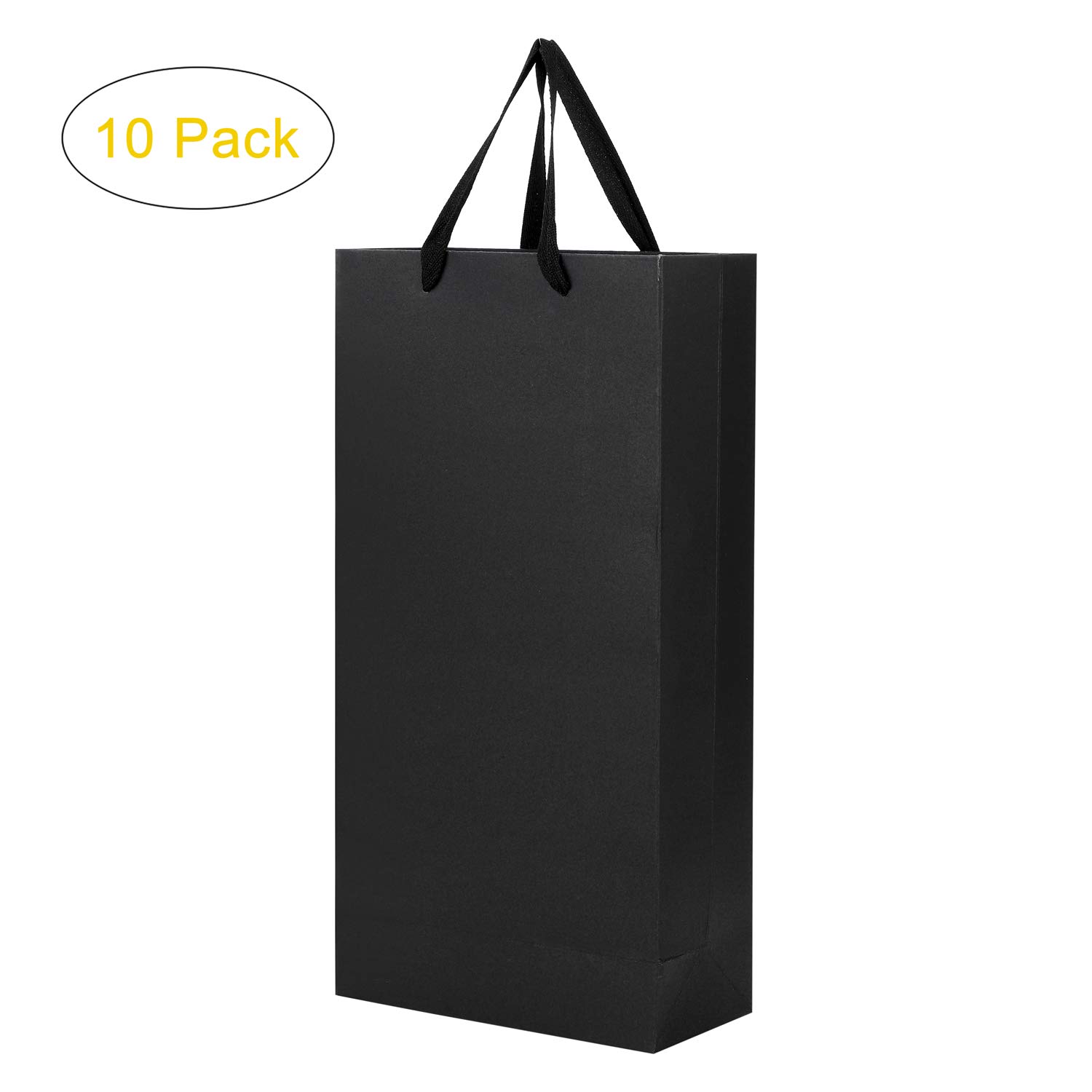 Lot de 10 Sacs Cadeaux Vin Sac à Vin en Papier Kraft avec Solides