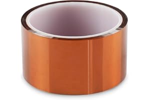 Gdrtwwh High Temp Tape,Polyimide High Resistant Tape Kapton Tape High Temperature Tape with Silicone Adhesive for Masking,Soldering,Electrical, etc(1 Roll x 2 inches)