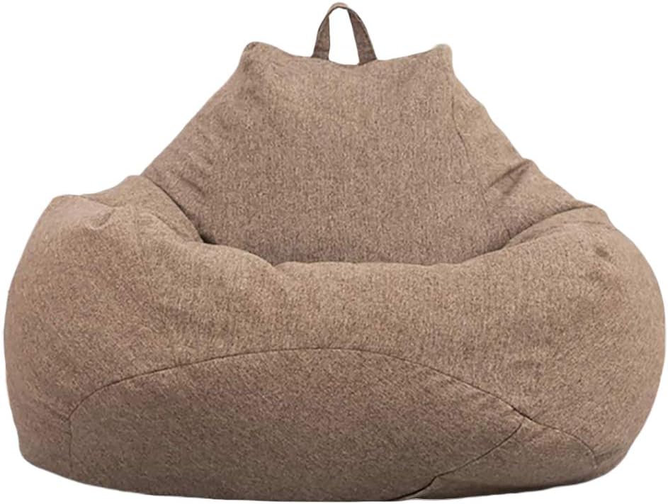 Dowoa Large bean bag, giant bean bag Bean bag Cover Premium seat cushion Cozy sofa Linen bean bag cover for children Teenagers and adults