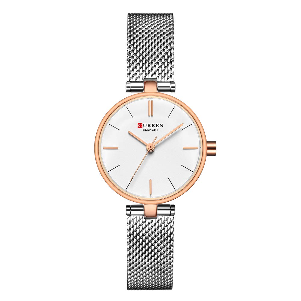 Women Watches,CURREN Watches Quartz Analog Calendar,Wrist Watch for Women, Fashion Waterproof Stainl