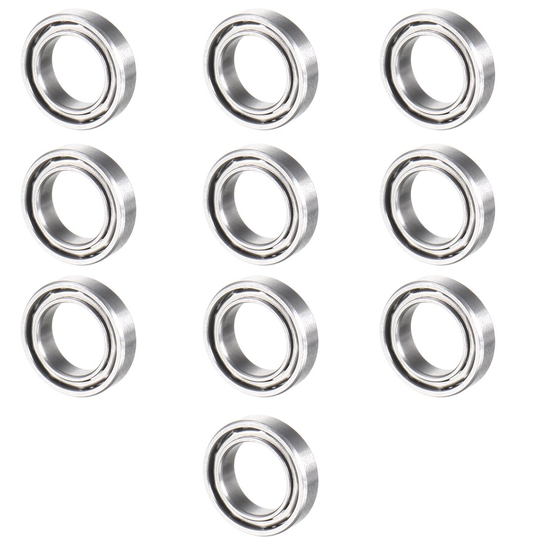 Sourcingmap 10pcs MR85ZZ 5mmx8mmx2.5mm Double Shielded Miniature Deep Groove Ball Bearing