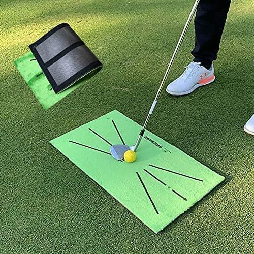 Golf Training Swing Mat, Swing Detection and Hitting Enthusiasts, Acu strike Impact Golf Training Mat, No Taste Portable Practice Golf MatGift for Home Office Indoor and Outdoor with Bag(12″ X 24″)