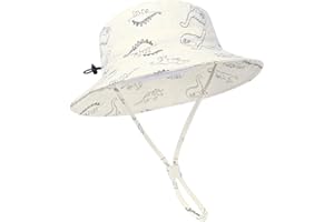 BUCAUM Baby Sun Hat for Boy Girl Toddler,Kids Summer UPF 50+ UV Protection Hat Wide Brim Beach Bucket Cap