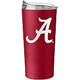 Logo Brands NCAA 20 oz Powder Coat Stainless Tumbler -Double-Wall Insulated Everday Tumbler for Hot or Cold Drinks, High Lip Lid, Team Color
