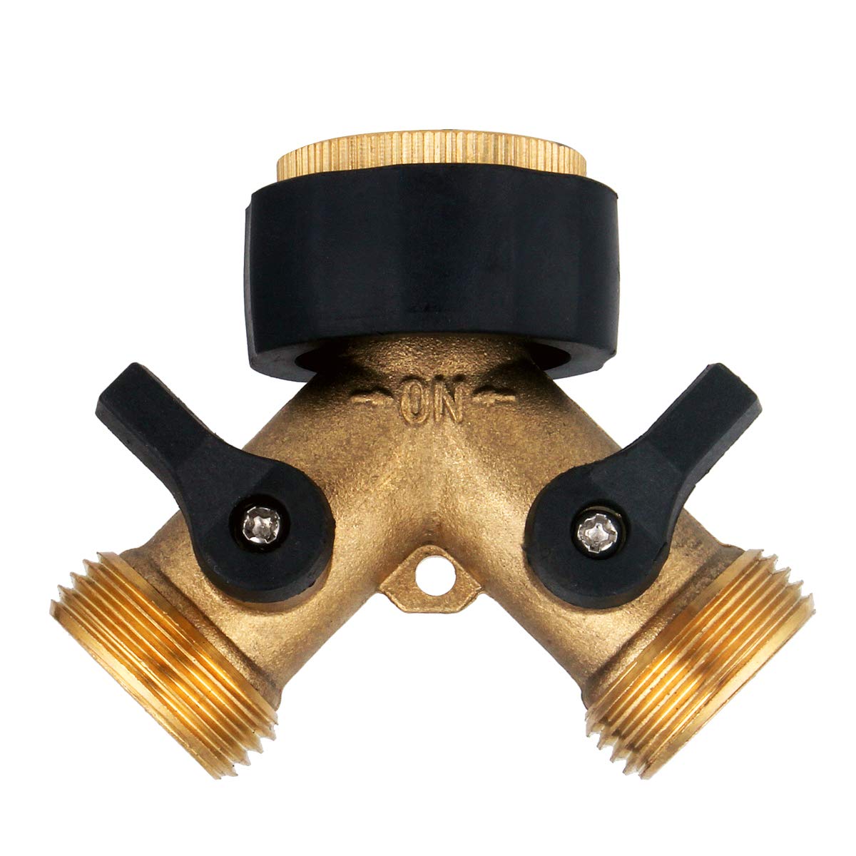 CT Heavy Duty Brass Connector,Garden Hose Splitter, Y Valve, Two Way