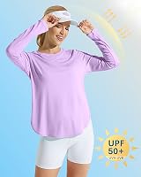 G4Free Women’s UPF 50+ Long Sleeve Activewear Shirt Purple view 3