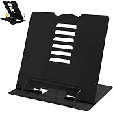 Camelmother Metal Book Holder Adjustable Book Stand for Reading | Portable &amp; Sturdy For Textbooks Cookbooks Sheet Music Papers Study