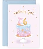 Old English Co. Geburtstagskarte 'Happy 6th Birthday' Mit Ballerina-Prinzessin - 150x150 Mm, Für Mädchen, Tochter, Nichte