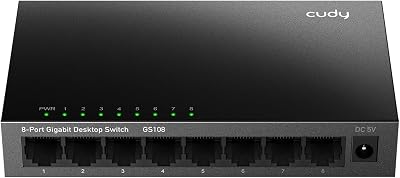 Cudy GS108 8-Port Gigabit Ethernet Switch Unmanaged Desktop Fanless Plug Play