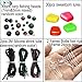 Carp Fishing Tackle Kit with Swivels/Hooks/Sleeves/Rubbers Tubes/Lead Clips/Beads/Hair Rigs/Hair Extender Stoppers Set (225pcs/box)