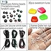 JSHANMEI–Carp-Fishing-Tackle-Kit-with-SwivelsHooksSleevesRubbers-TubesLead-ClipsBeadsHair-RigsHair-Extender-Stoppers-Set-225pcsbox