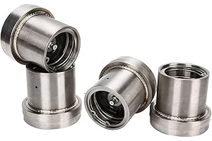 Tbest 4-Pack 2.441 Inch Stainless Steel Trailer Bearing Kit with Protective Bra - Replacement for Trailer Bearings & Axle Acc