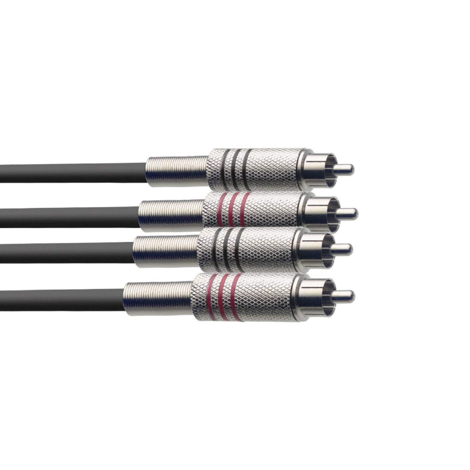 Stagg 18293 2 m 2 x RCA Male to Male Connector Twin Cable - Black