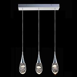 JoollySun Crystal Pendant Light Fixtures: Chrome