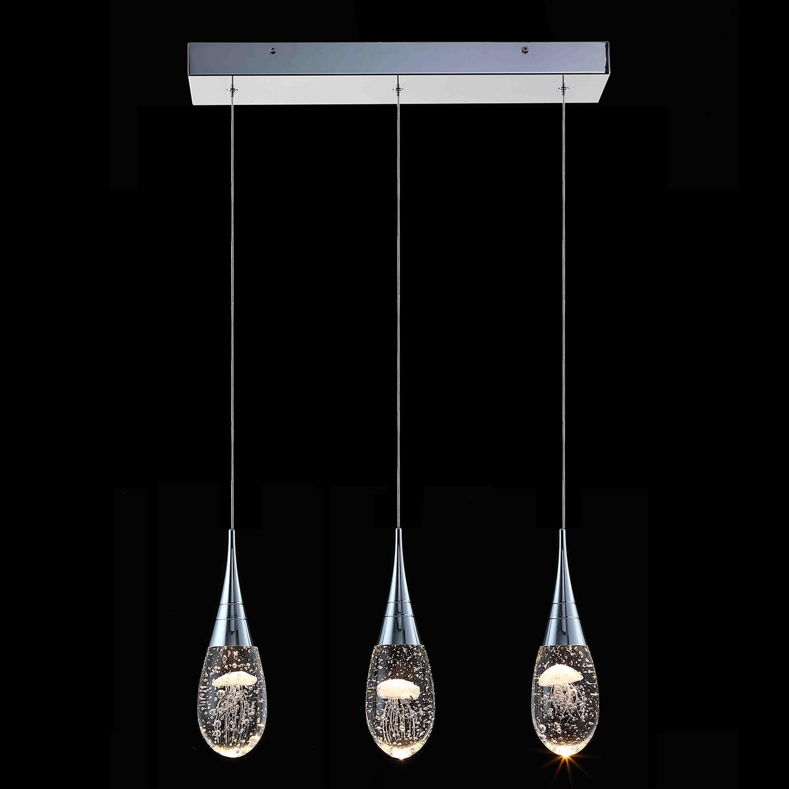 JoollySun Crystal Pendant Light Fixtures: Chrome