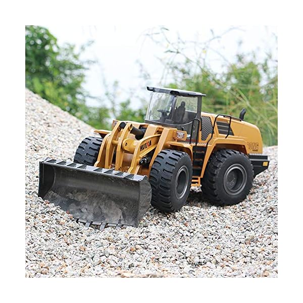 Hging RC LKW-Legierungsschaufel Loader Traktor 2.4G Funksteuerung 4 Rad Bulldozer 4WD Frontlader Baufahrzeug… – Bild 4
