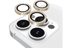 CASE-MATE Kate Spade New York iPhone 14 Pro/iPhone 14 Pro Max Camera Lens Protector with Aluminum Ring - Set in Stone Gold