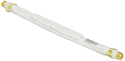 Hama Fensterdurchführung (F-Kupplung auf F-Kupplung, Länge 20 cm, vergoldete Kontakte, Flachbandkabel) weiß [Amazon Frustfrei