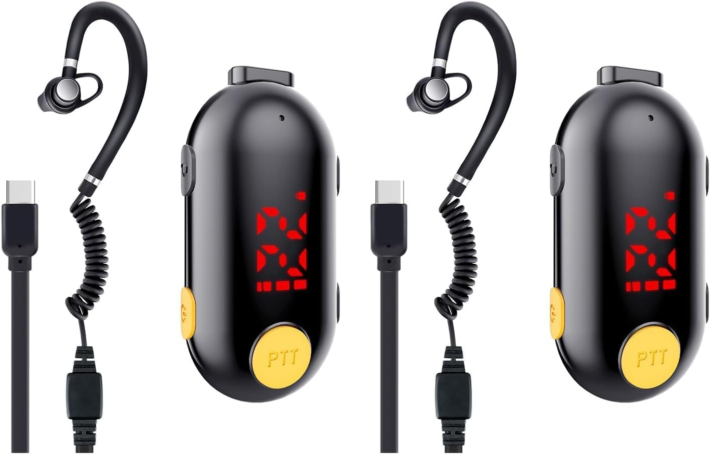 SMP Mini Walkie Talkie, Rechargeable, RMR446, 16 Channels CTCSS/DCS, Long Range PMR Two-Way Radio, for Security, Restaurant, Workplace