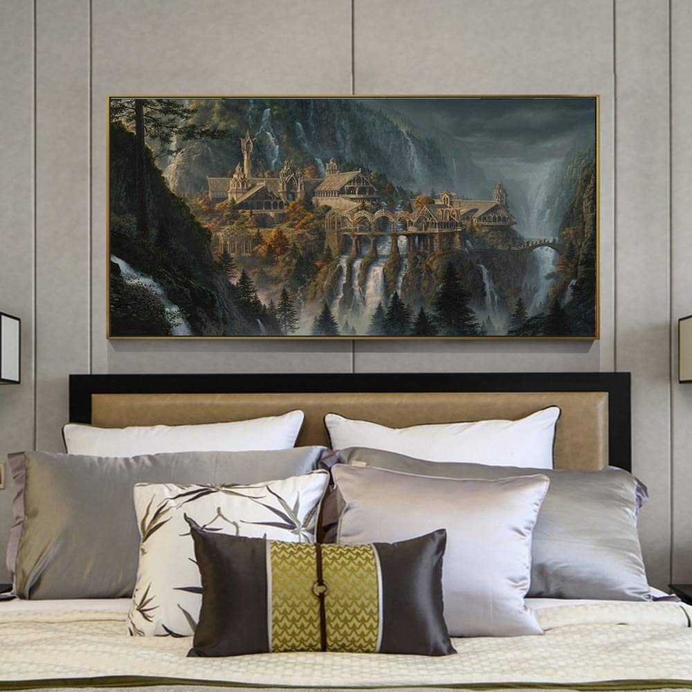 Hnthbz Canvas Painting Lotr Rivendell Lord Of The Rings Posters ...