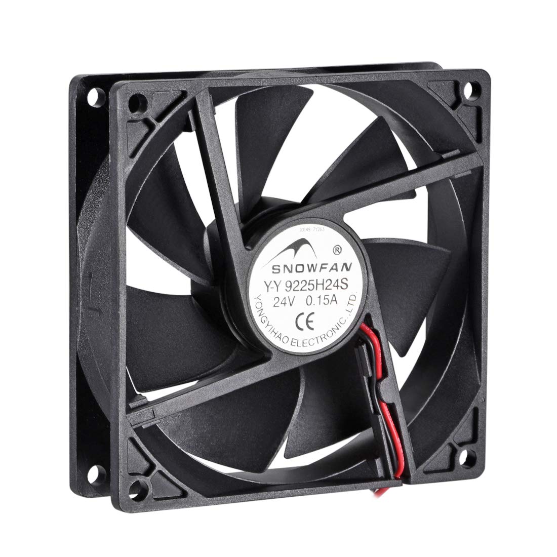 sourcingmap SNOWFAN Authorized 92mm x 92mm x 25mm 24V Brushless DC Cooling Fan YY9225H24S