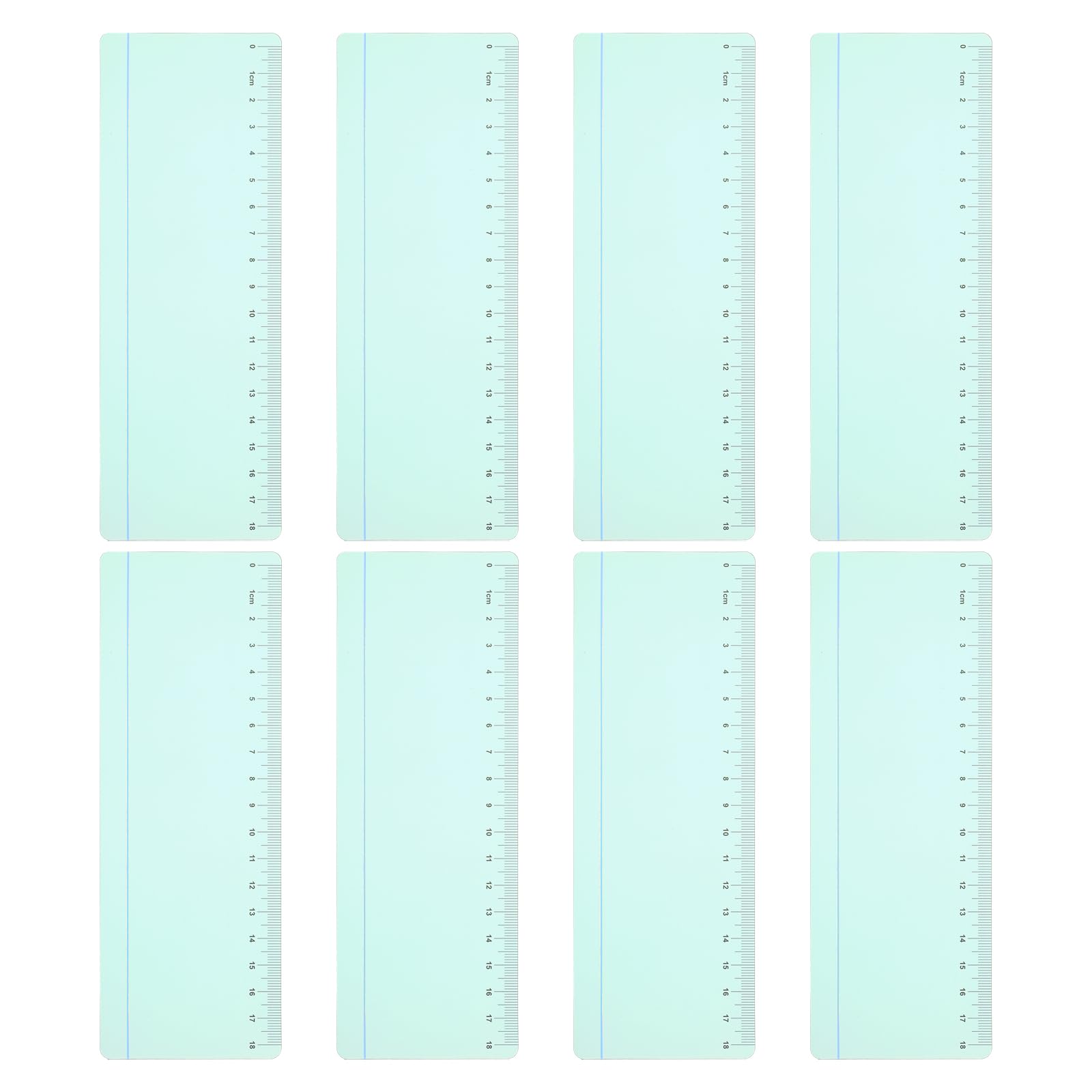 PATIKIL Guided Reading Strips, 8pcs Highlight Colored Overlay Bookmark Reading Tracking Ruler with Line Teacher Teaching Supplies for Classroom, Light Blue