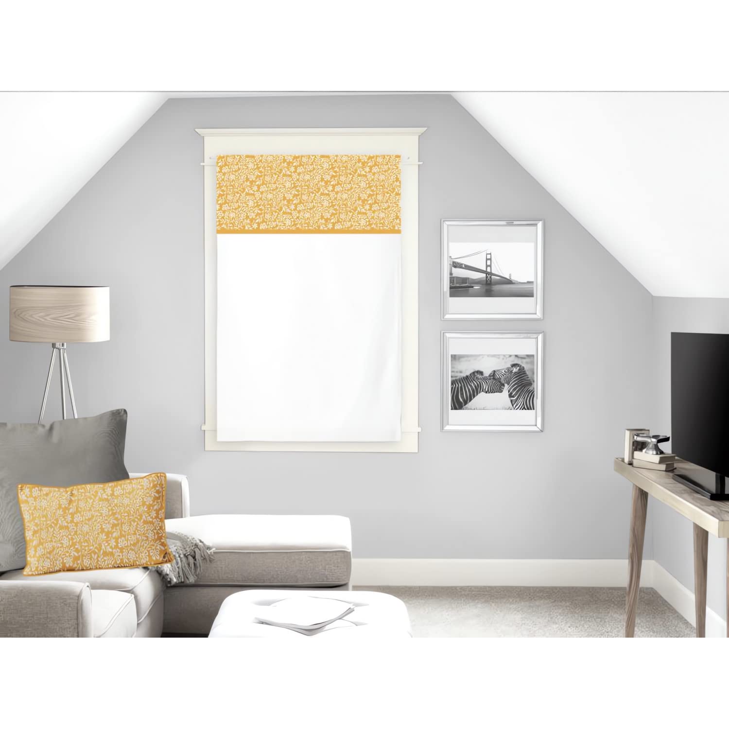 Soleil d'ocre Half Curtain 60 x 90 cm Yellow