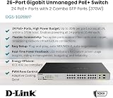D-Link DGS-1026MP 26-Port Gigabit PoE Switch 370W 24 PoE Ports 2 Uplinks view 3
