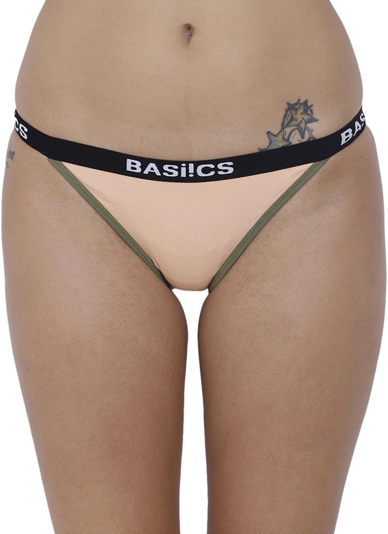 BASIICS by La Intimo Women's Cottonspandex Moda Brief Panty