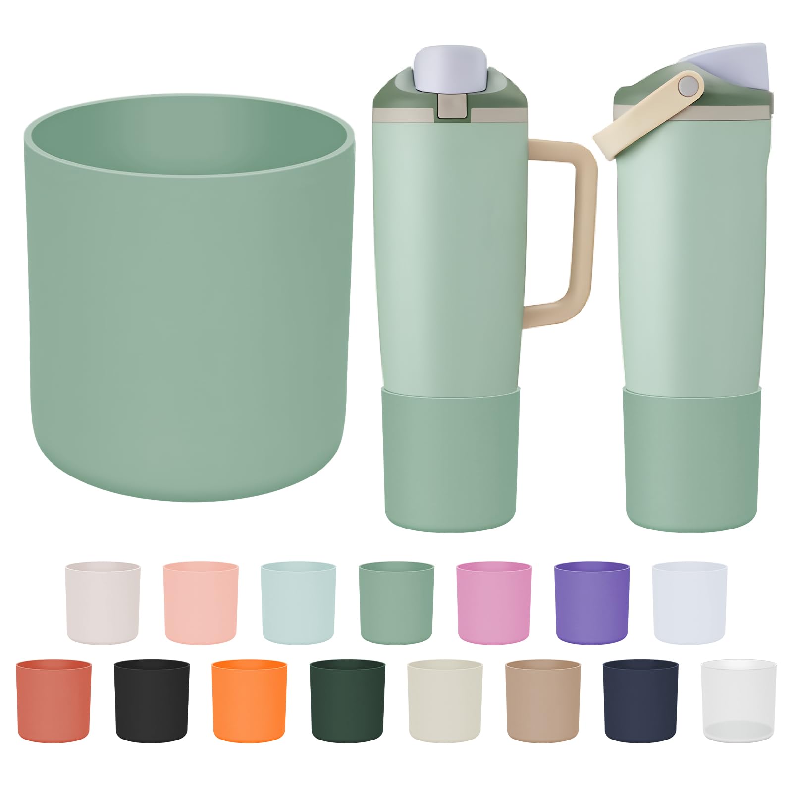 Photo 1 of Silicone Higher Boot Compatible with Owala 30oz & 40oz FreeSip Sway Bottles & Tumblers, Large Protection Anti-slip Bottom Cover Sleeve for Freesip Sway Tumbler and Bottle