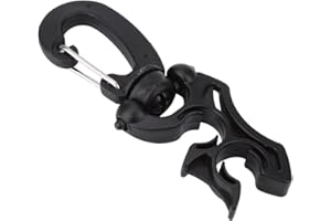 Keenso 1Pc Diving Hose Clip, Diving Hose Clip Holder,Outdoor Scuba Diving Hose Holder with Clip, Double BCD Hose Clip with Sn