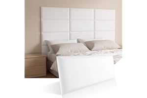 Greymond Headboards Wall Panel for Twin, Self-Adhesive 3D Wall Panels, Upholstered Wall Panel for Bedroom/Living Room (4 Pieces 9.84 in x 23.6 in)