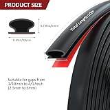 Shudyear 10m Black D-Shape Rubber Weather Stripping Door Seal Self-Adhesive view 2