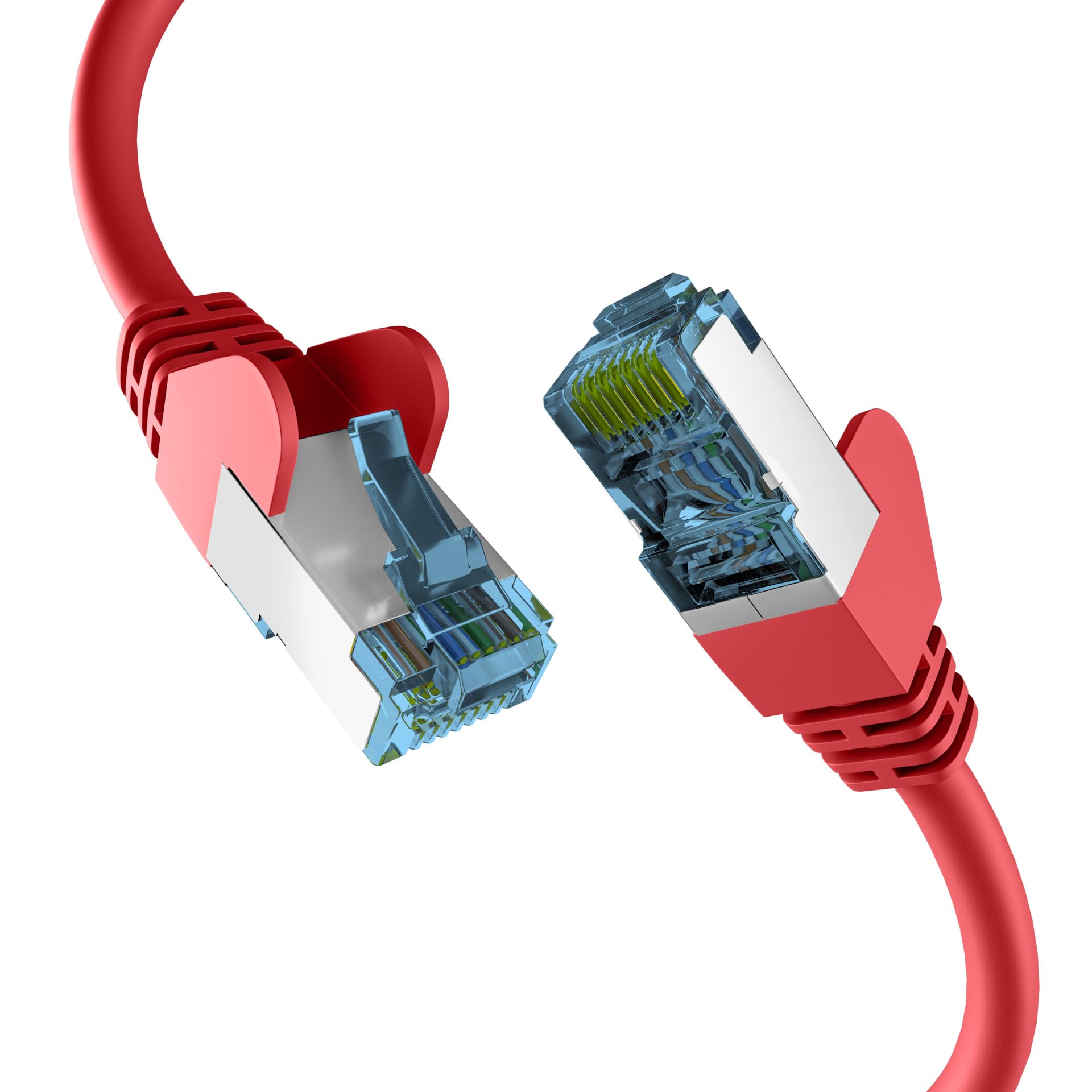 EFB-Elektronik - CAT. 7 Network Cable up to 10 Gbit - 15m LAN Cable Ethernet Cable Patch Cable with Jack/Kink Protection - RJ45 Connection, S/FTP PIMF Shielding - Red