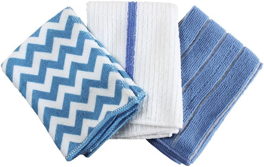 Time Concept Vari Micro Towel 3Piece Set Chevron Blue