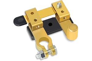 SDZONGES Battery Disconnect Switch, Battery Cut Off Shut Off Kill Switch 12v 24v, Top Post Knife Blade Master Switch for Marine Car Boat RV ATV Vehicles(Negative).