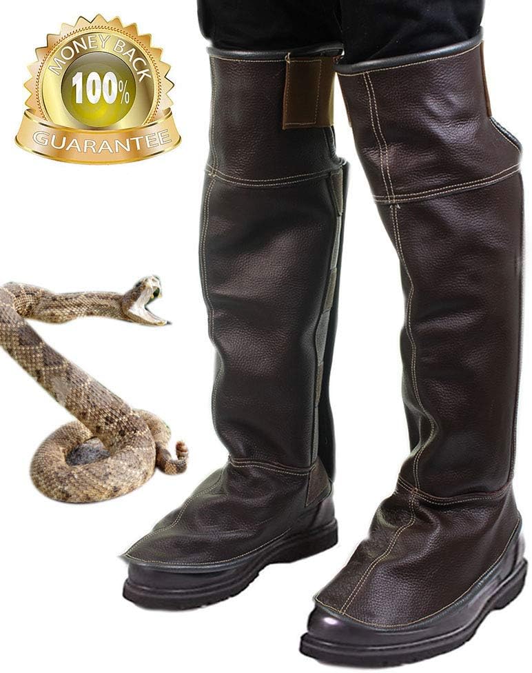Zhaoyun Snake Guard Snake Shin Guard -Leather Leg Snake Gaiter and Snake Bite Leggings for Men and Women-Random Color