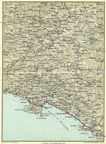 pix Italian Riviera Map amazon com italy nervi rapallo