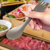 TiTo Titanium Spork 2-in-1 Ultra Lightweight Spoon Fork 18g Sandblasted view 6