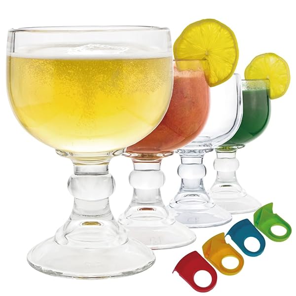 CHEFCAPTAIN MARGARITA GLASS SCHOONER- 21.5 OZ SET OF...