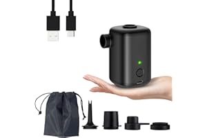 STIFFOUR Electric Air Pump-Portable Air Pump with 2000mAh Battery USB Rechargeable to Inflate Deflate for Swimming Ring,Pool Floats，Air Bed，Storage Bag Pumping - Non-Vacuum Effect