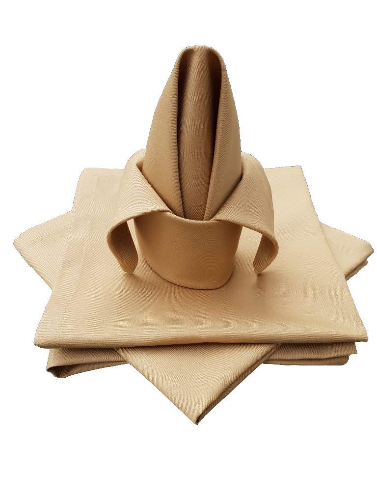 Lemos Home Fabric Napkin, Cotton, Beige, 45 x 45 cm (4er Set)
