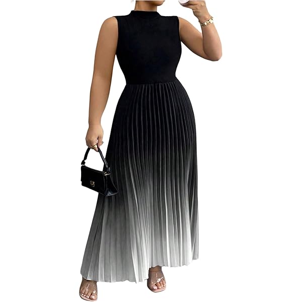 fitted lace wedding dress City Chic Plus Size Maxi Pleated Ombre FF at Amazon Women's Clothing store main image 0